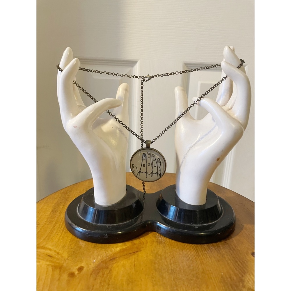 Hand drawing chain necklace